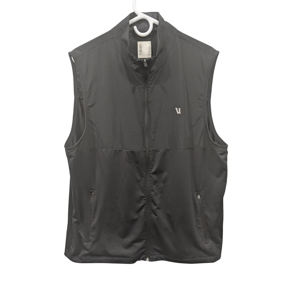 Vuori Sunday Element Men's Vest Full Zip Black XL